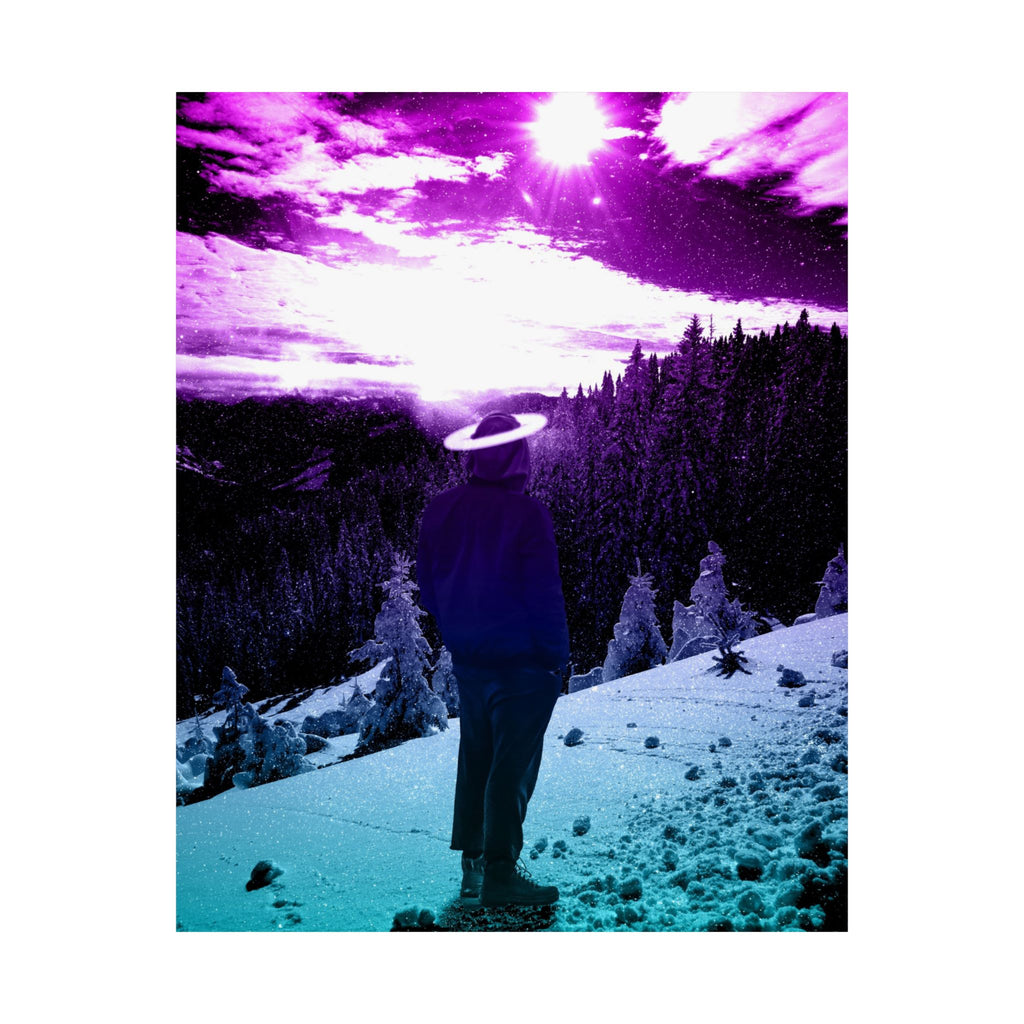 Winter Aurora Lights Matte Poster Print