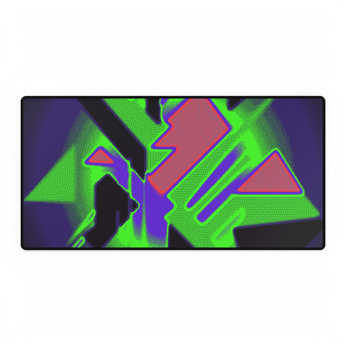 90s Paranoia Gaming Mouse Pad - Vaporwave Neon Desk Mat