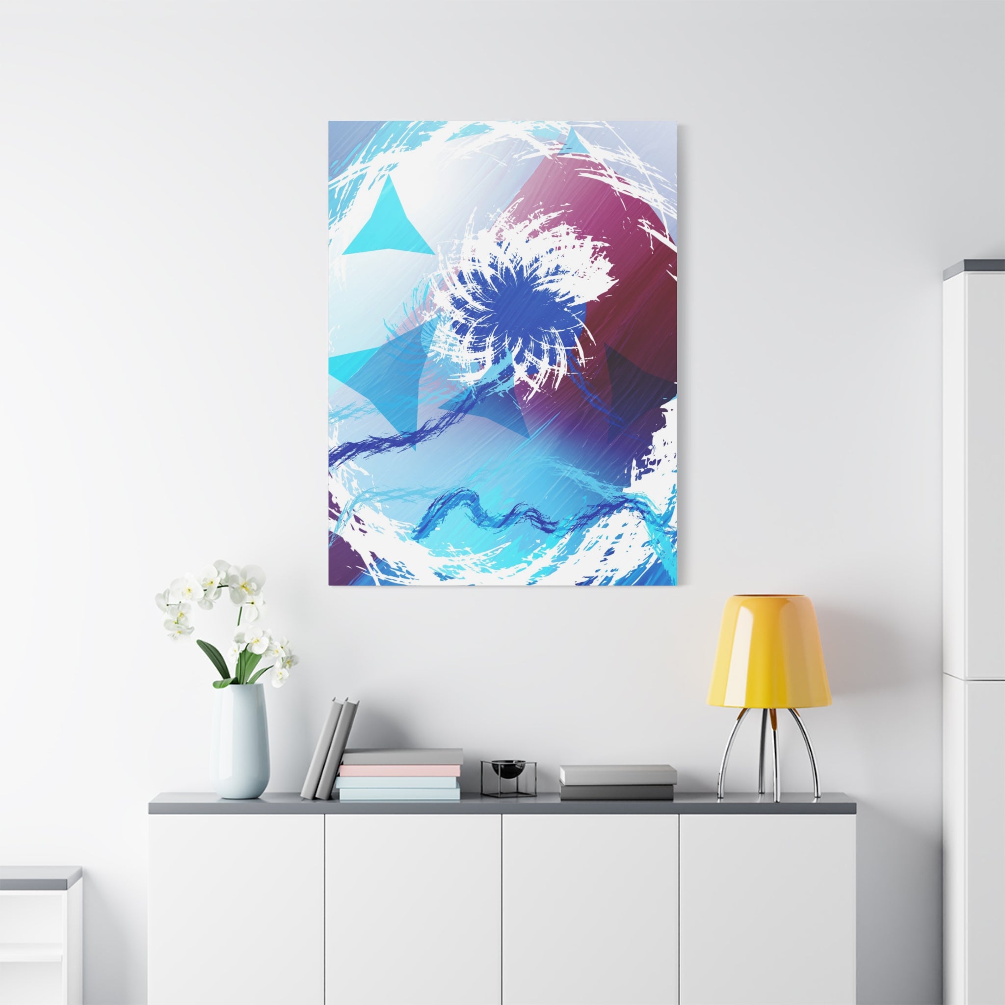 Geometry Portal Canvas Wall Art - Abstract Geometric Sci-Fi Decor