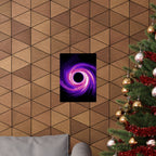 Purple Pink Wormhole Poster Print - Cosmic Vortex Art
