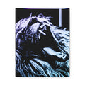 CRT Lion Retro Wave Canvas Art - 80s Vaporwave Neon Decor