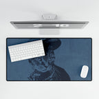 Grey Tabby Kitten Mouse Pad - Cute Cat Desk Mat