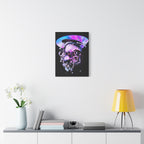 Melted Skeleton Skulls Canvas Wall Art - Gothic Cosmic Skull Decor