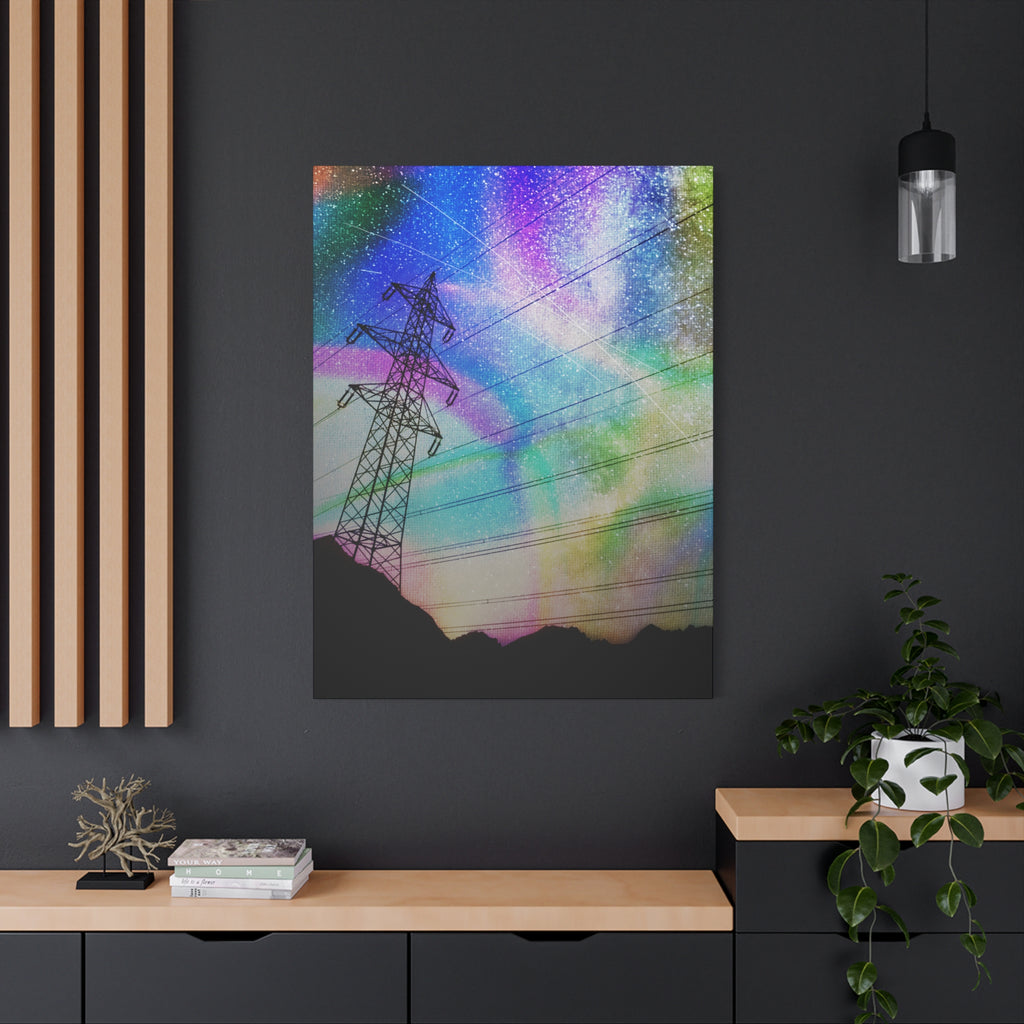 Solar Storm Canvas Wall Art - Vibrant Abstract Nebula Decor