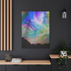 Solar Storm Canvas Wall Art - Vibrant Abstract Nebula Decor