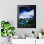 Enchanted Forest Poster - Starry Bridge River Fantasy Art Print