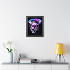 Melted Skeleton Skulls Framed Poster - Gothic Cosmic Skull Wall Art