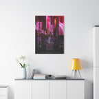 Japanese City Punk FX.3 Canvas Wall Art - Cyberpunk Tokyo Street Decor