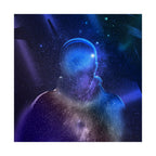 Figure in Space Poster - Cosmic Silhouette Art Print
