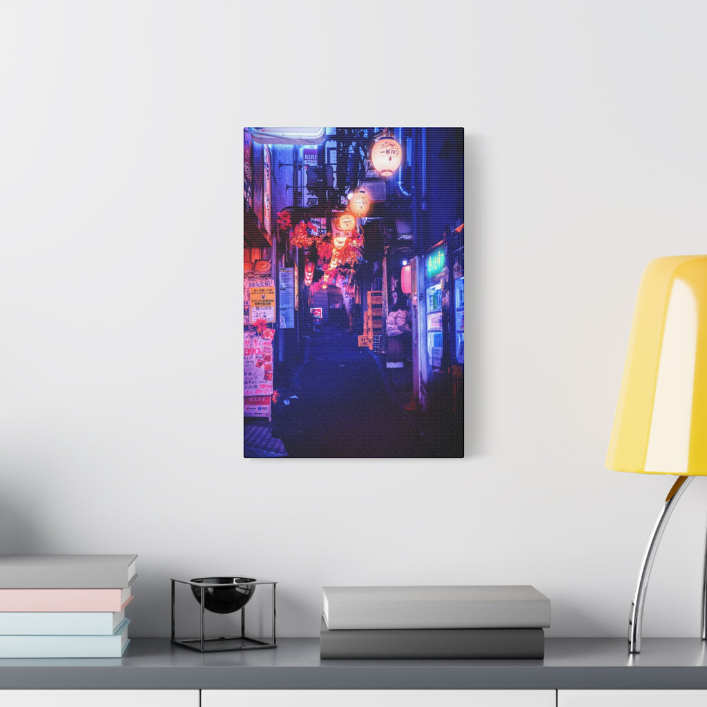 Japanese City Punk FX Canvas Wall Art - Cyberpunk Street Decor