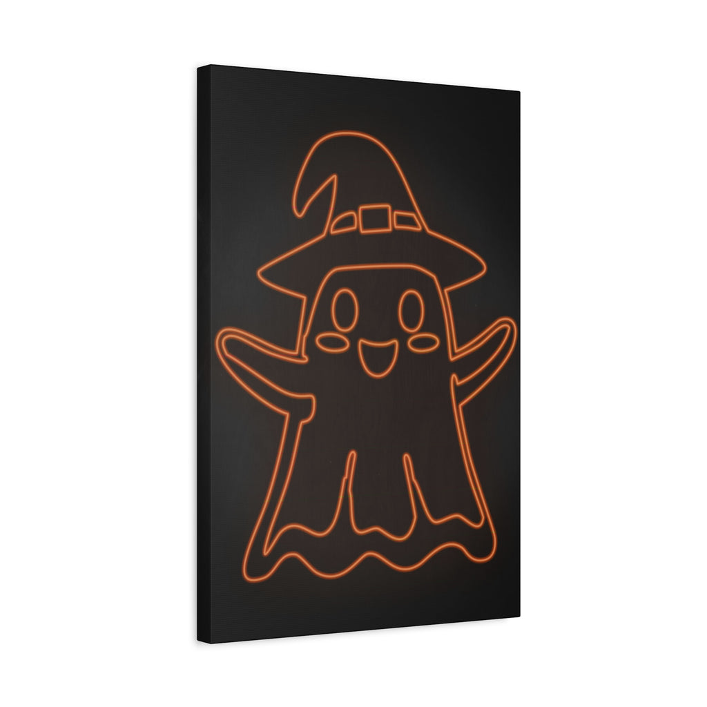 Cute Ghost Canvas Wall Art - Halloween Kids Room Decor