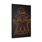 Cute Ghost Canvas Wall Art - Halloween Kids Room Decor