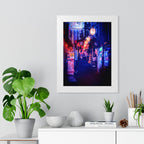 Japanese City Punk FX Poster - Neon Alleyway Cyberpunk Art Print