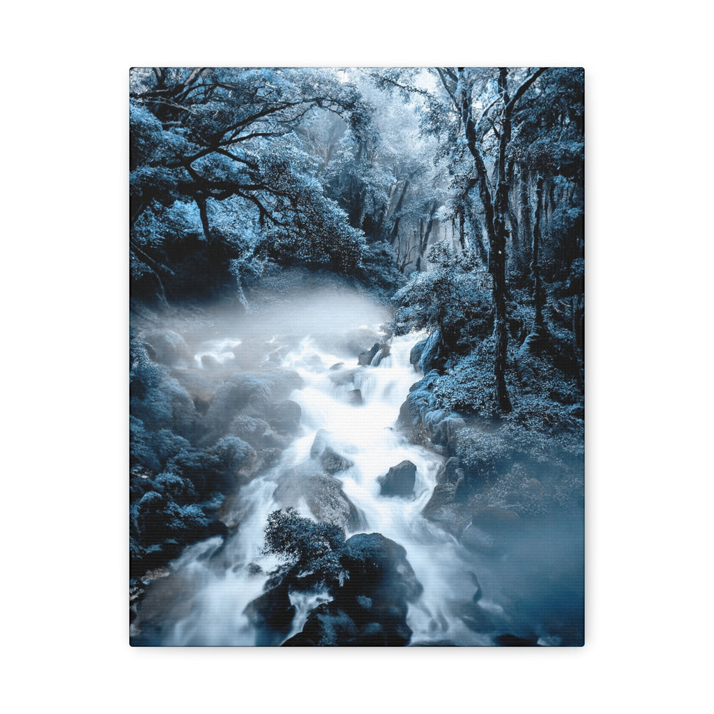 Frozen Forest Canvas Wall Art - Winter Wonderland Nature Decor