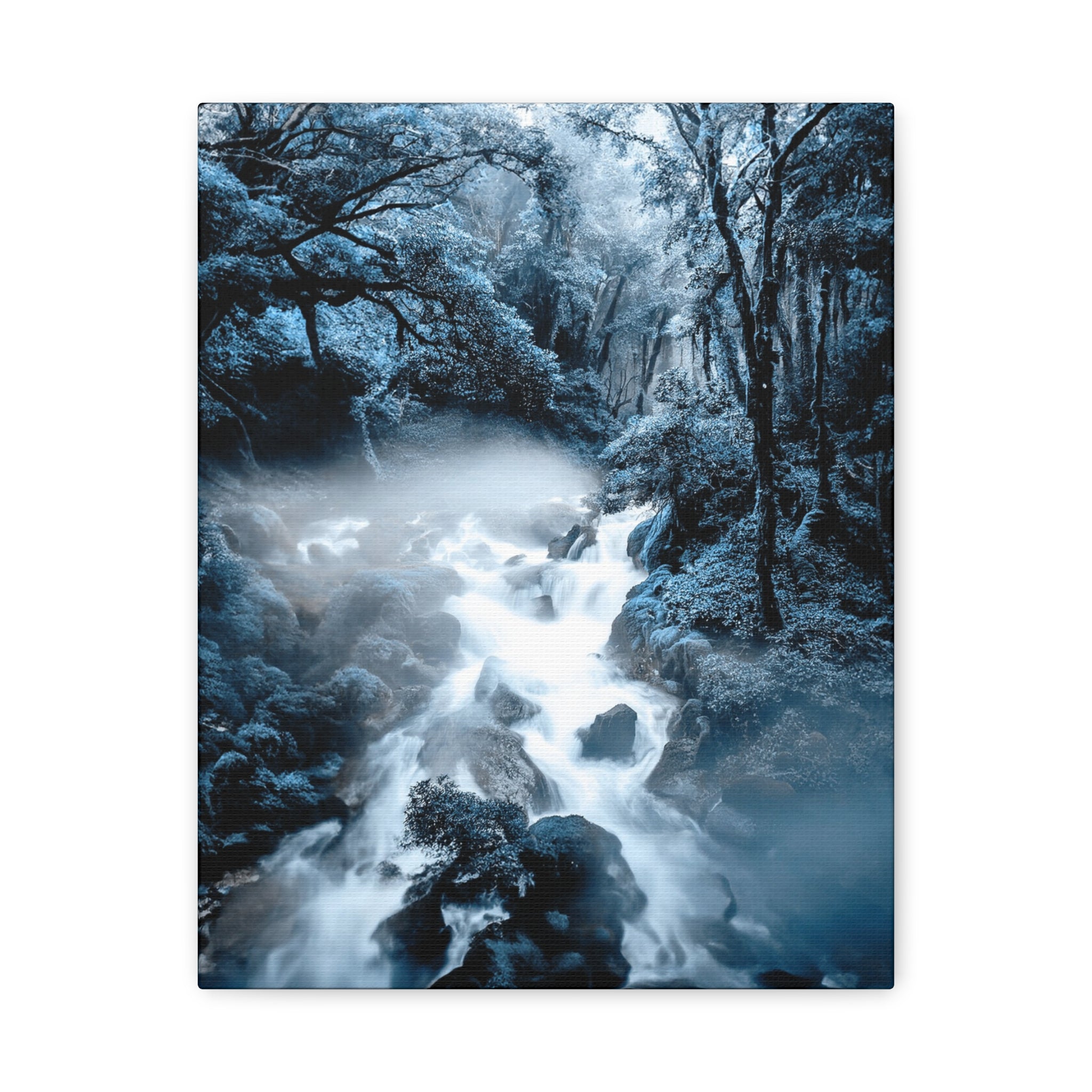 Frozen Forest Canvas Wall Art - Winter Wonderland Nature Decor