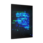 The Data Cube Sci-Fi Cyberpunk Canvas Art | Abstract Tech Futuristic Digital Wall Decor