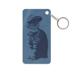 Grey Tabby Cat Keychain - Cute Pet Acrylic Charm