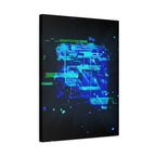 The Data Cube Sci-Fi Cyberpunk Canvas Art | Abstract Tech Futuristic Digital Wall Decor