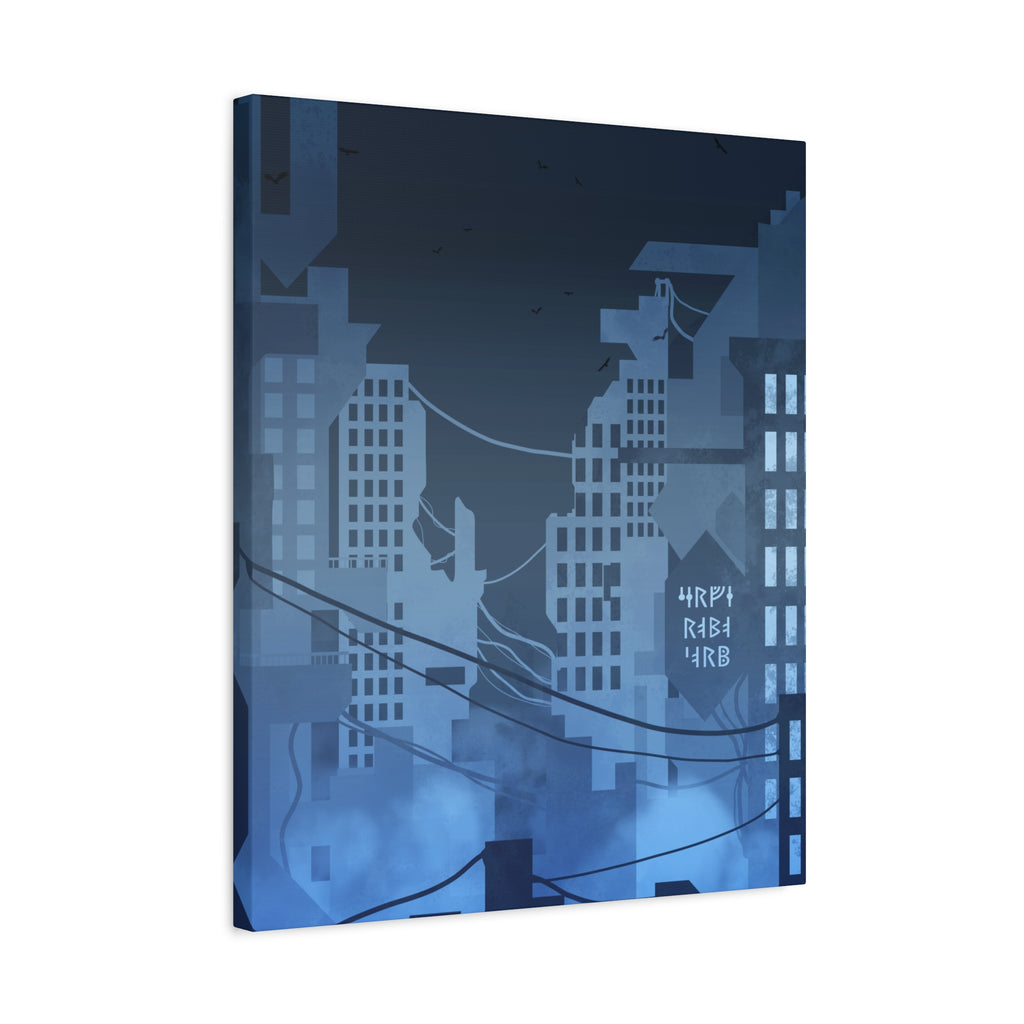 City Lights Nightscape Canvas Wall Art - Luminous Skyline Decor