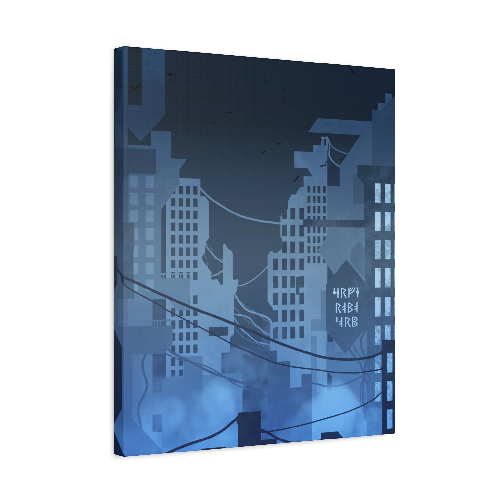 City Lights Nightscape Canvas Wall Art - Luminous Skyline Decor