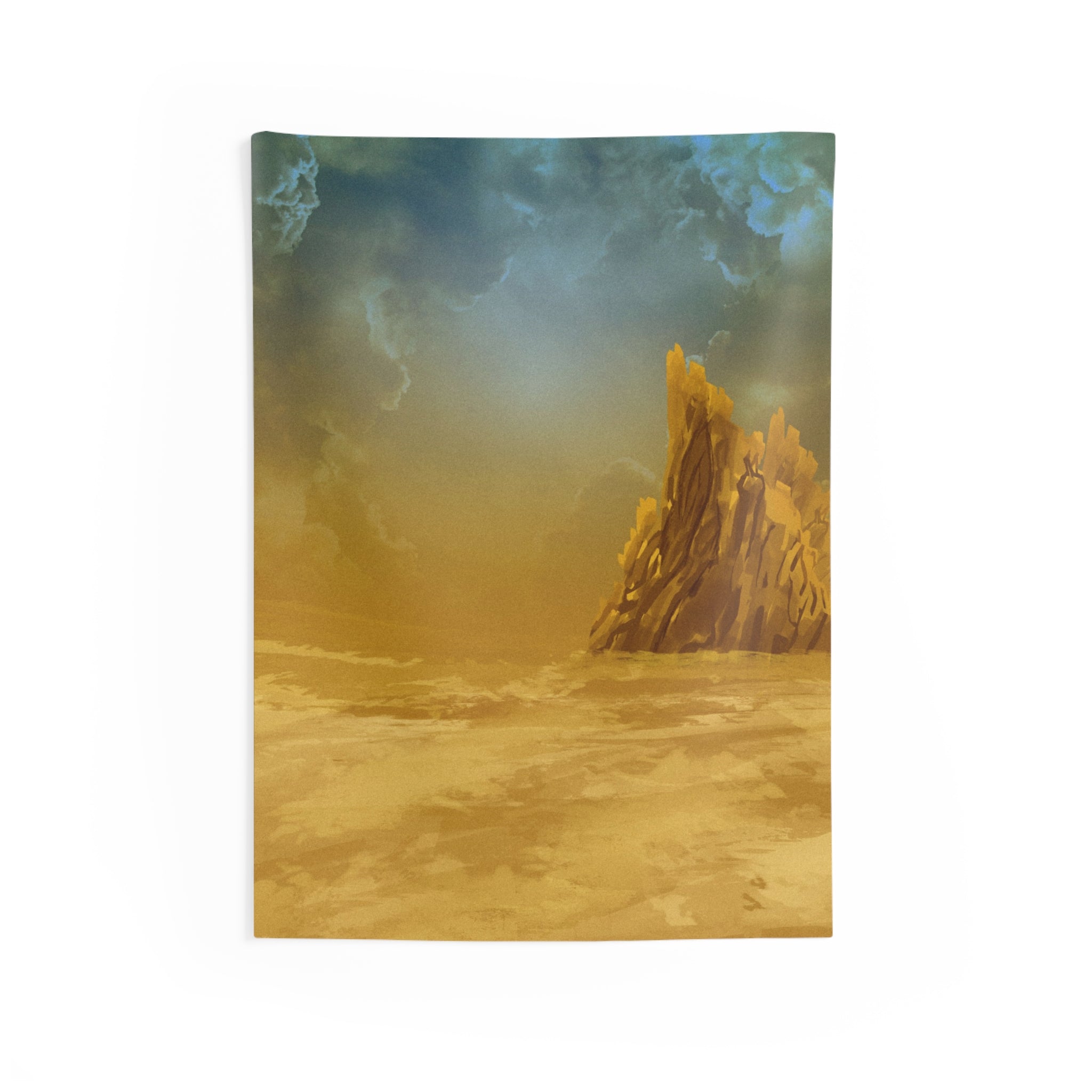 Desert Graveyard Tapestry - Dark Landscape Wall Hanging