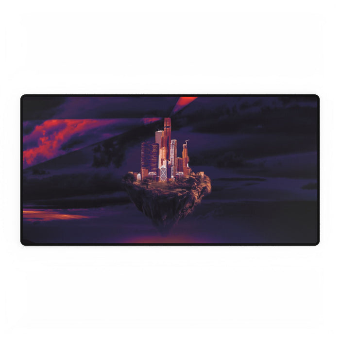 Abandoned Desert City Gaming Mouse Pad - Dystopian Desk Mat by Kiyo Arts