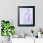 Lit Thinker Framed Poster - Psychedelic Abstract Portrait Wall Art