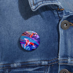 Japanese City Punk FX.2 Koi Attack Pin - Special Edition Art Button