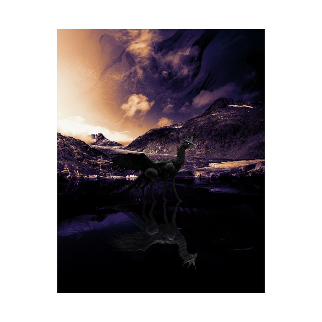 Baby Winged Dragon Poster Print - Fantasy Creature Art