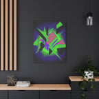 90s Paranoia Canvas Wall Art - Grunge Glitch Trippy Decor