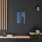 Grey Tabby Cat Canvas Wall Art - Cute Pet Portrait Decor