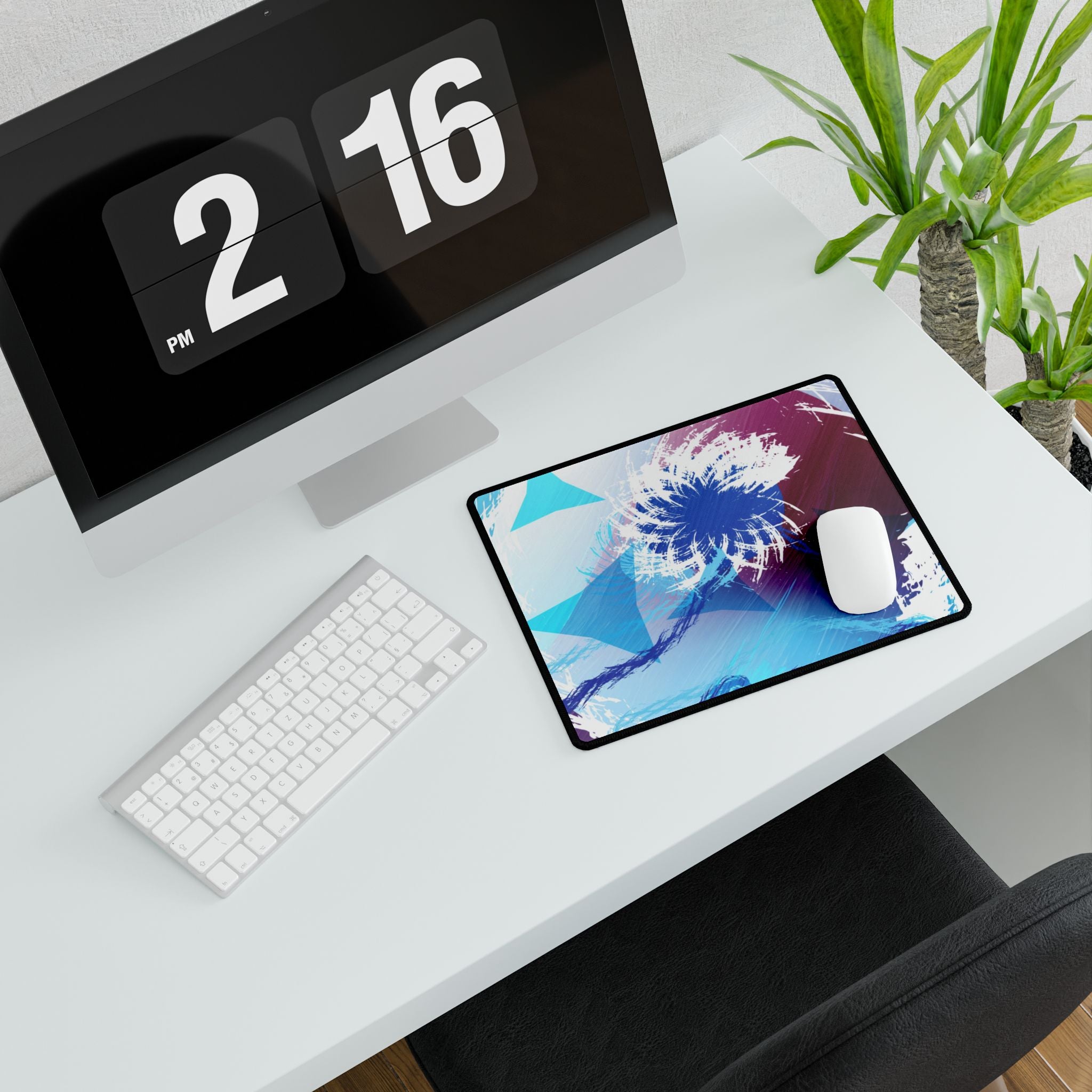 Geometry Portal Mouse Pad - Abstract Sci-Fi Desk Mat