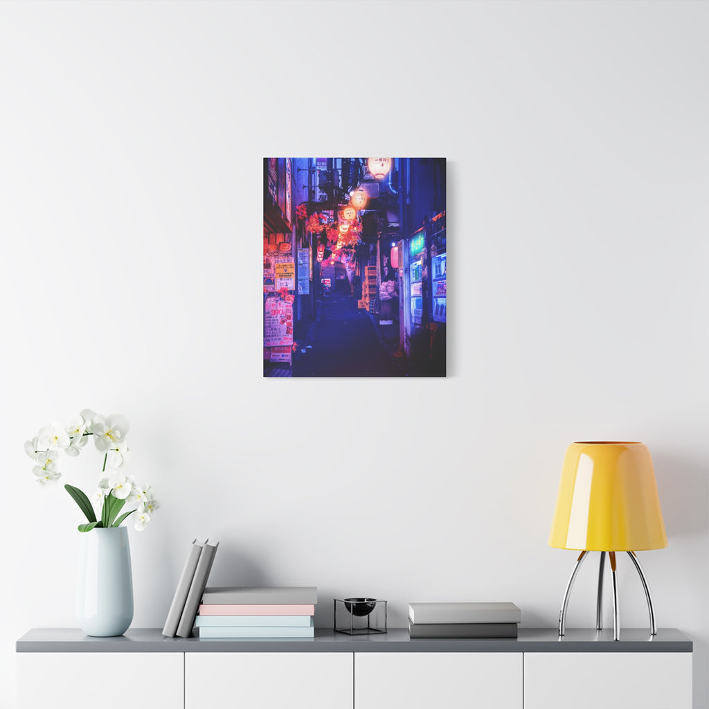 Japanese City Punk FX Canvas Wall Art - Cyberpunk Street Decor