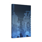 City Lights Canvas Wall Art - Neon Cyberpunk Cityscape Decor