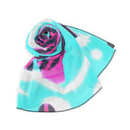 Glow Up Crt Art Scarf - Neon Blue Pink Abstract Shawl