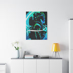 Grunge Paint Blast Canvas Wall Art - Abstract Graffiti Astronaut Decor