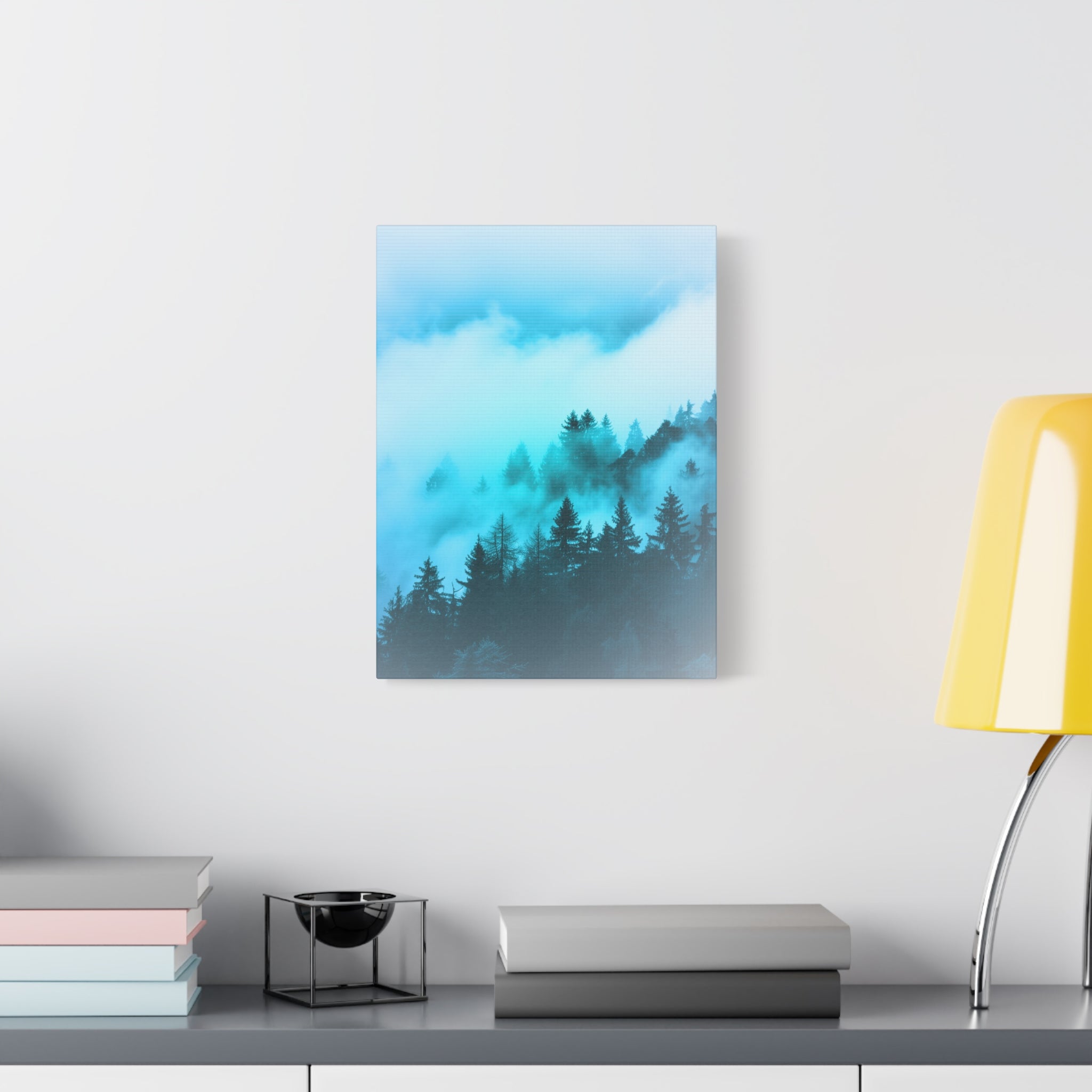 Blue Mountain Fog Canvas Art - Tranquil Blue Ridge Decor