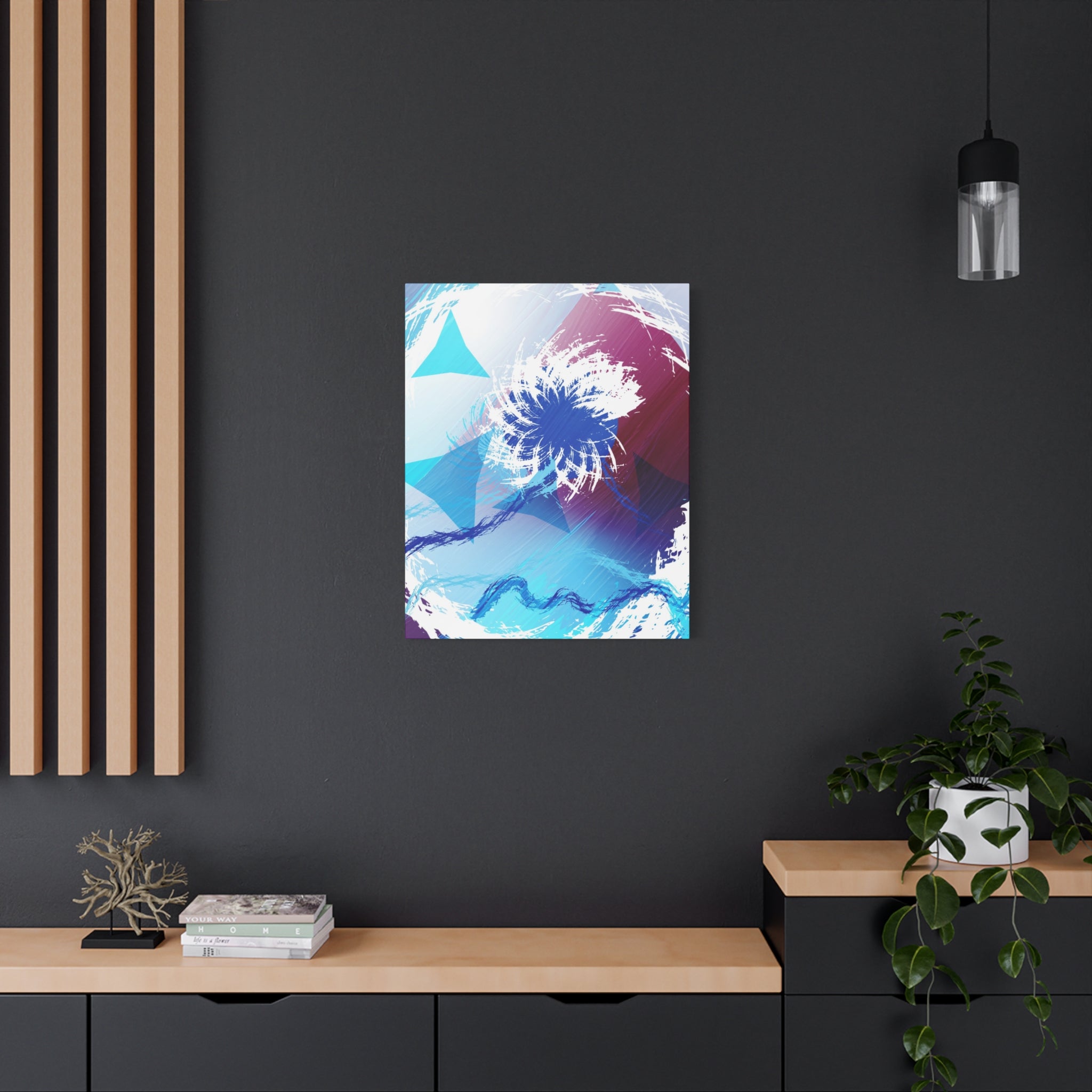 Geometry Portal Canvas Wall Art - Abstract Geometric Sci-Fi Decor