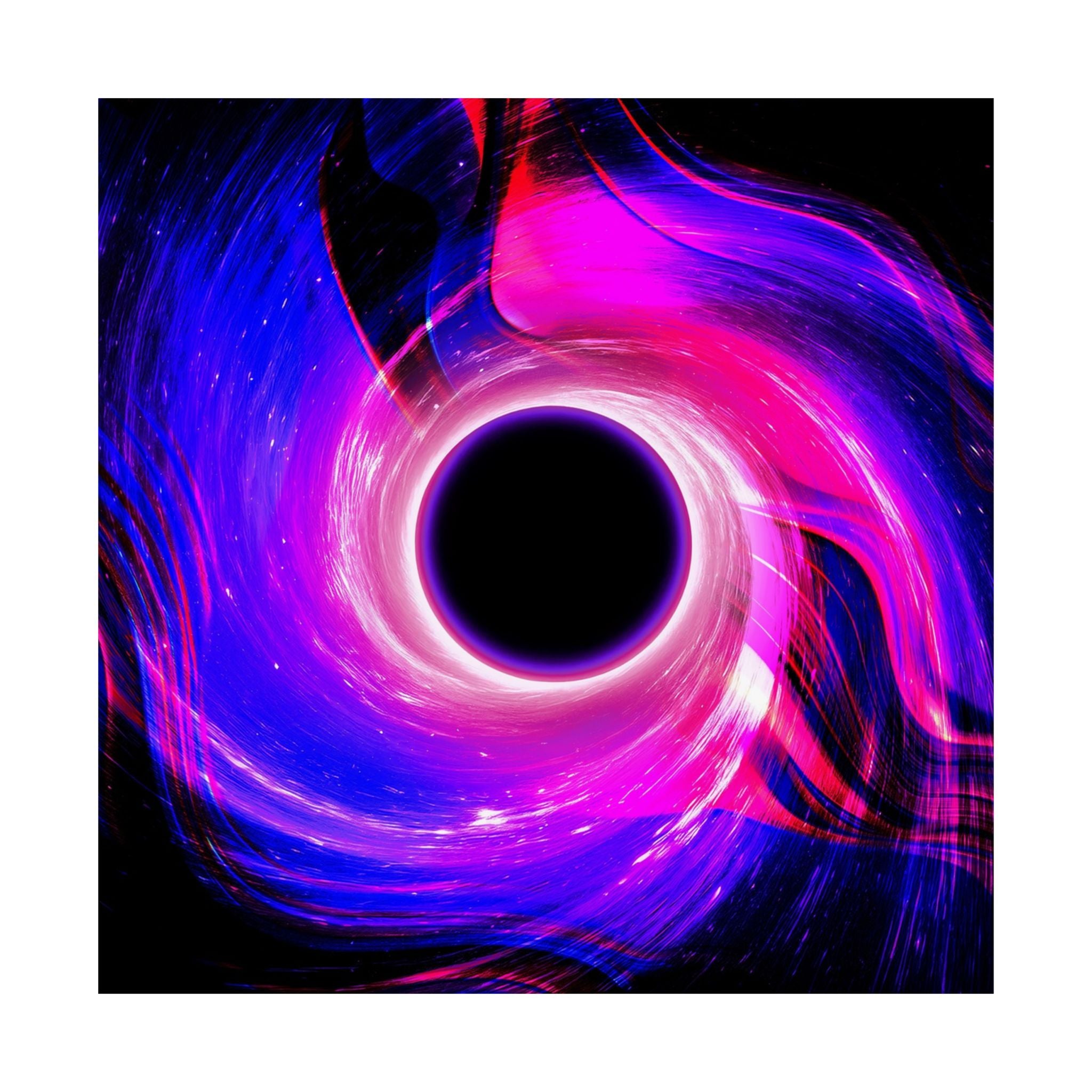 Purple Pink Wormhole Poster - Special Edition Cosmic Vortex Art