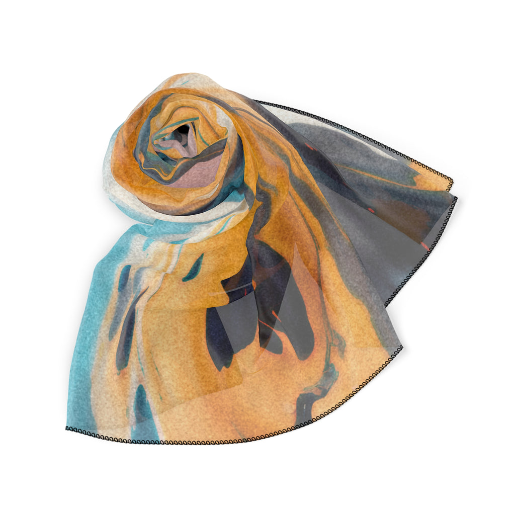 Ice And Fire Scarf - Fiery Icy Landscape Shawl