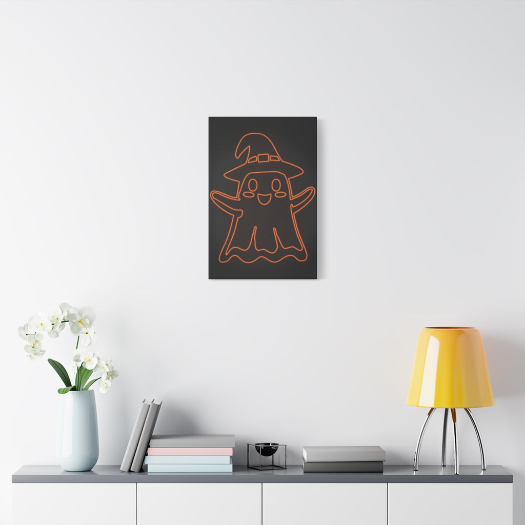 Cute Ghost Canvas Wall Art - Halloween Kids Room Decor
