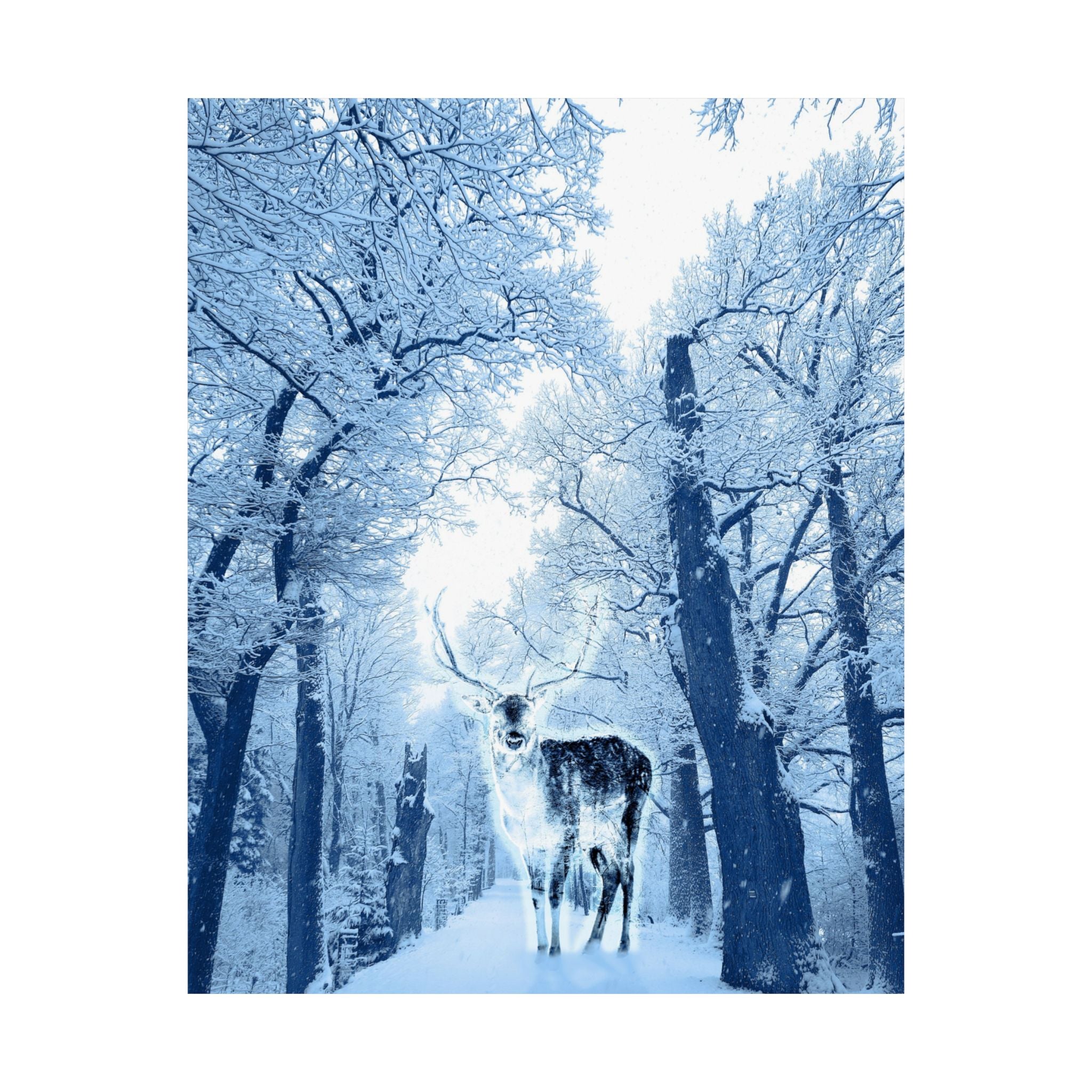 Cosmic Deer Poster - Celestial Animal Art Print