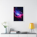 Light Nebula Framed Poster - Cosmic Cloud Space Wall Art