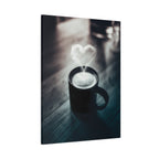 Coffee Love Kitchen Canvas Wall Art - Rustic Cafe Decor