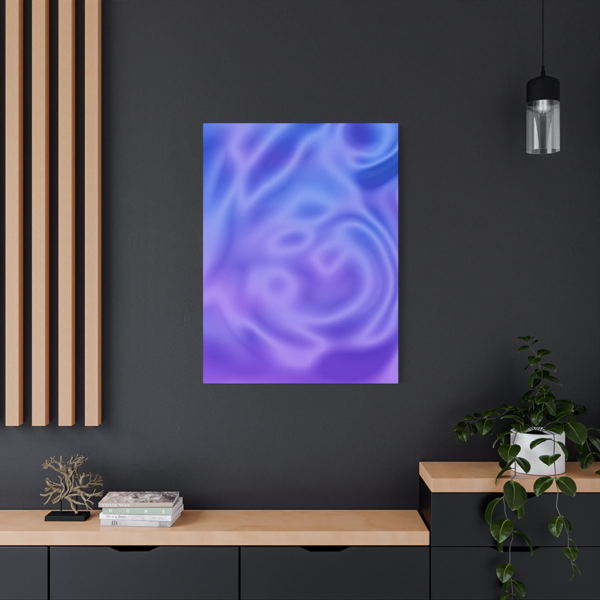 Liquid Metal Mist Pink Canvas Wall Art - Modern Textured Abstract Decor