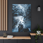 Frozen Forest Canvas Wall Art - Winter Wonderland Nature Decor