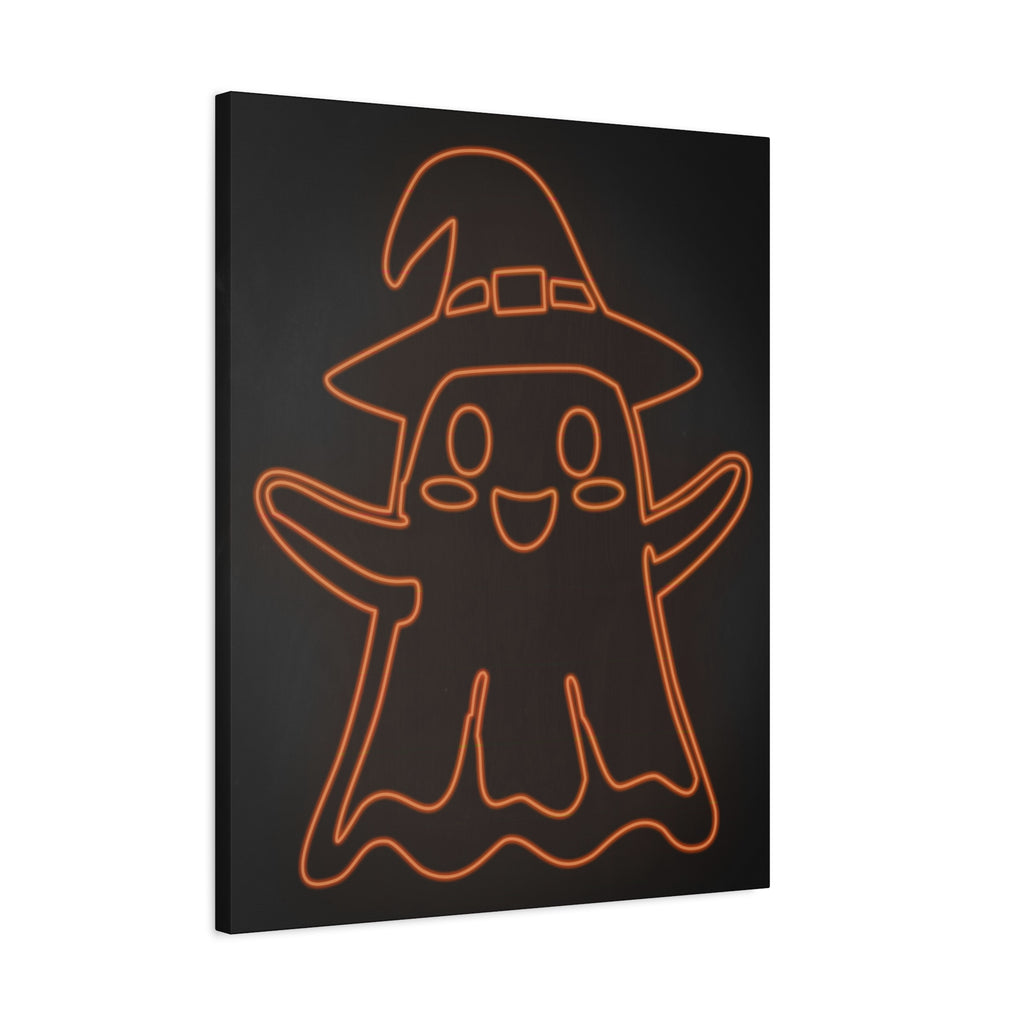 Cute Ghost Canvas Wall Art - Halloween Kids Room Decor