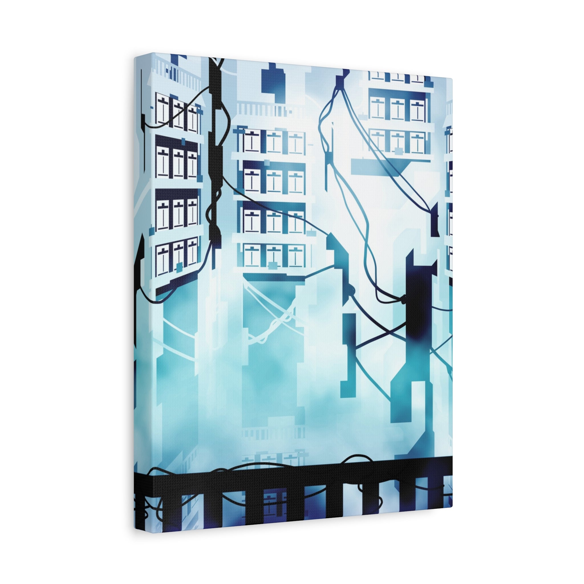 Memory Chamber Canvas Wall Art - Futuristic Sci-Fi Interior Decor
