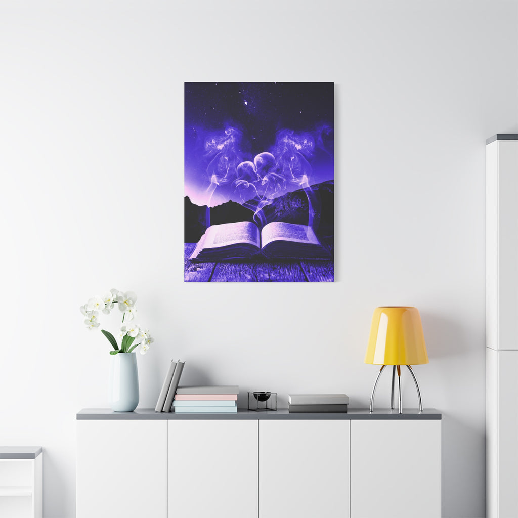 Magic Book Love Spell Canvas Wall Art - Witchy Fantasy Decor