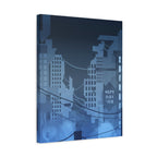 City Lights Canvas Wall Art - Neon Cyberpunk Cityscape Decor